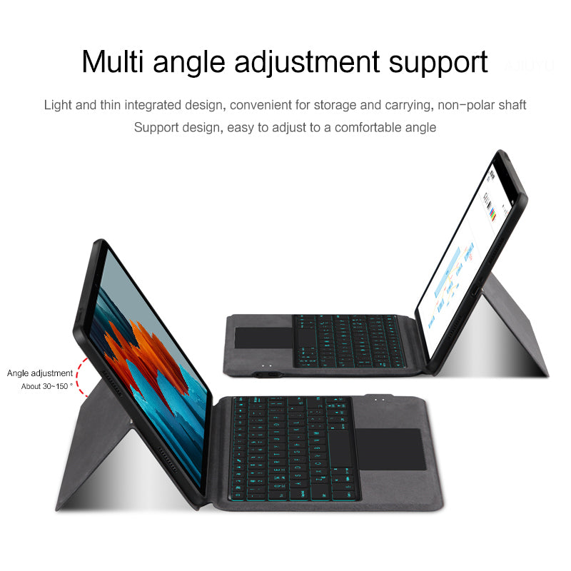 Pro Samsung Galaxy Tab S7 Backlight Bluetooth klávesnice pouzdro s touchpadem Anti-Drop tablet kožený kryt Pro Samsung Galaxy Tab S7 Backlight Bluetooth klávesnice pouzdro s touchpadem Anti-Drop tablet kožený kryt